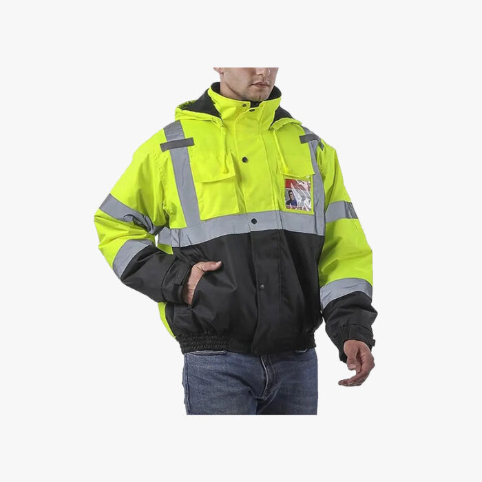 Reflective Hi Vis Winter Jacket, Safety Yellow Jackets for Men, High ...