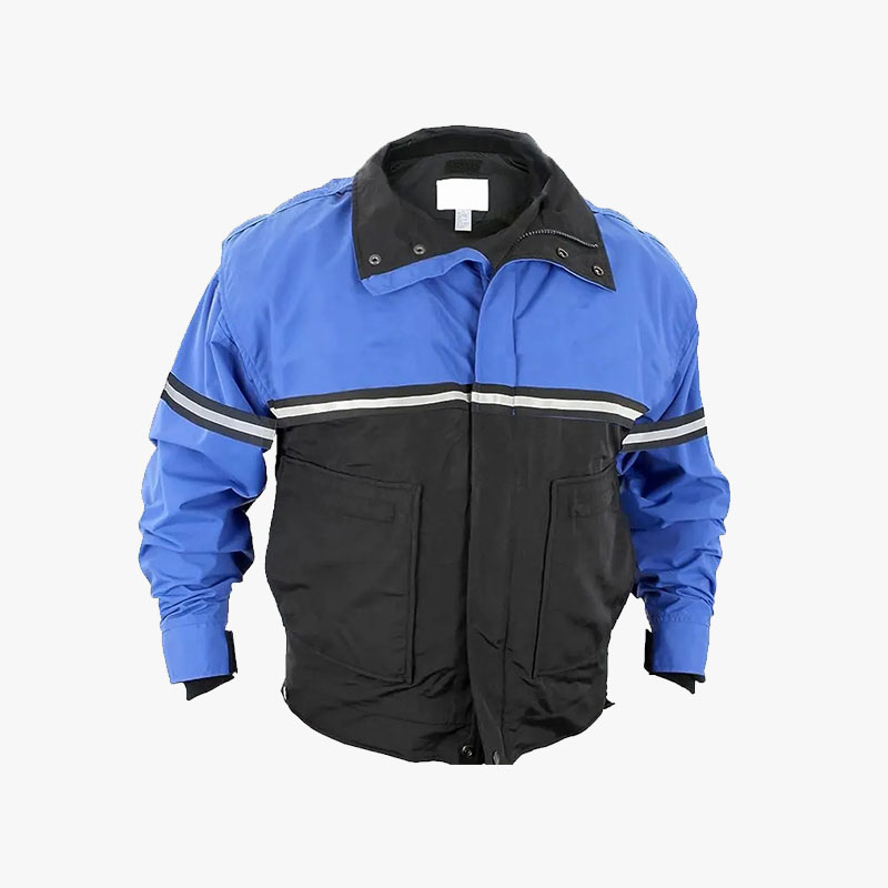 Men's Two-Tone Waterproof Bike Patrol Jacket - Removable Fleece Liner & Safety Features