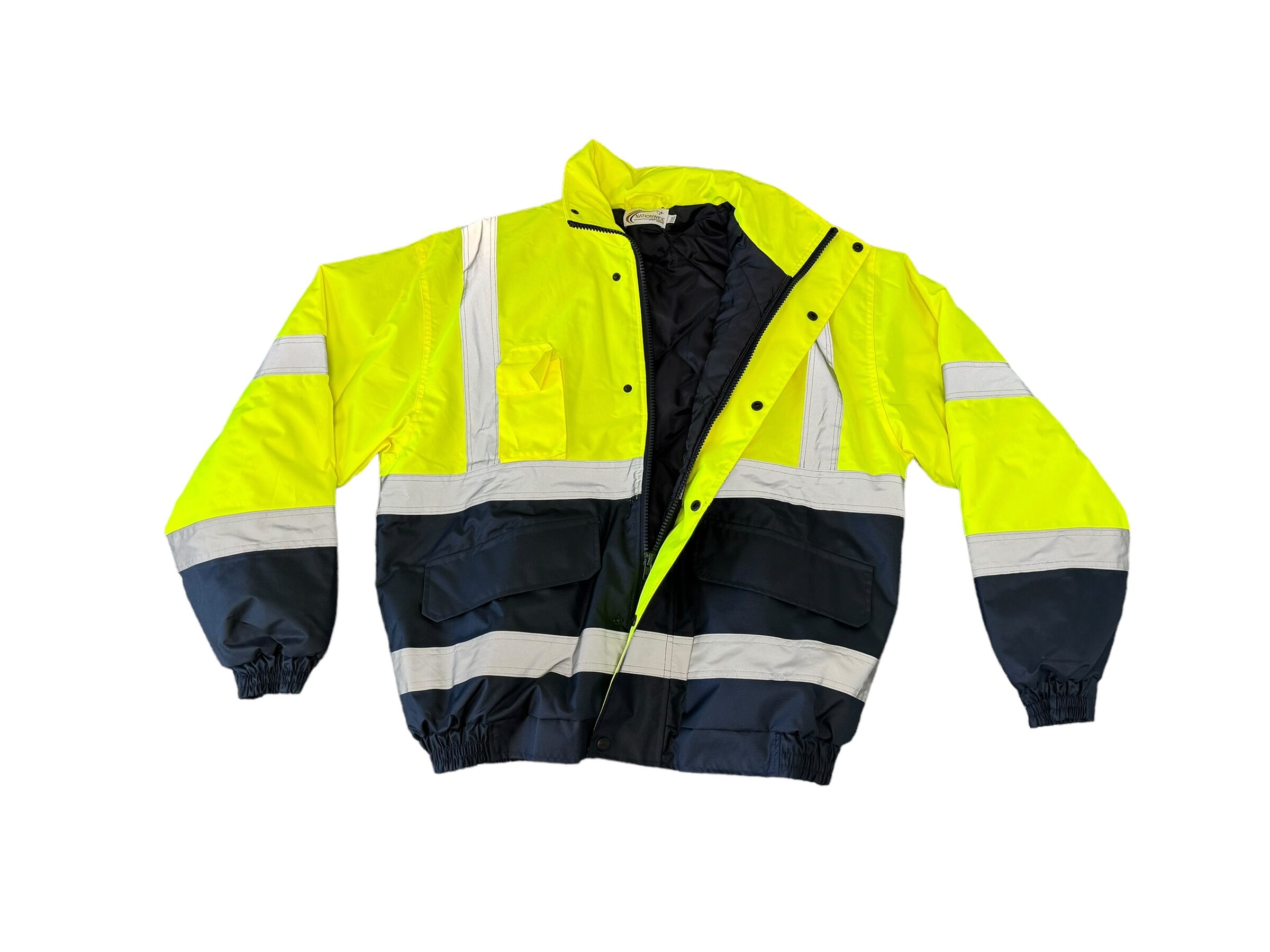 Reflective Hi Vis Winter Jacket, Safety Yellow Jackets for Men, High Visibility Work Construction Jackets